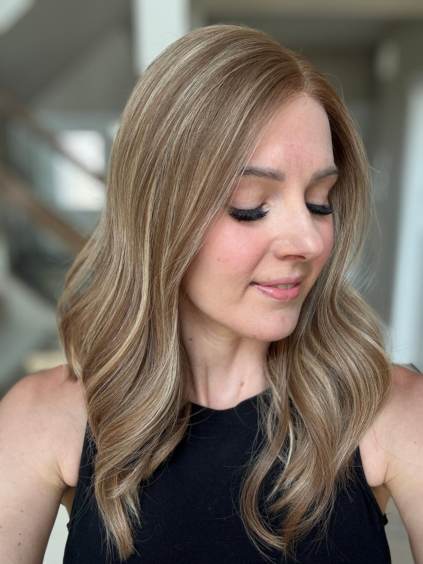 18" Janelle Luxury Cap Lace Top Wig (XS) Alexwigs