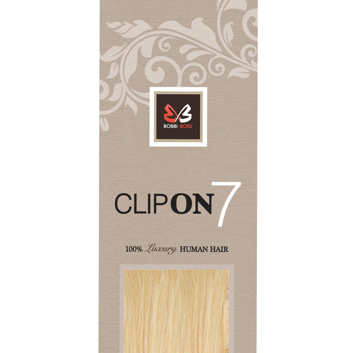 Bobbi Boss Clip On 7 100% Luxury Human Hair Extensions 7PCS 18 Inch Alexwigs