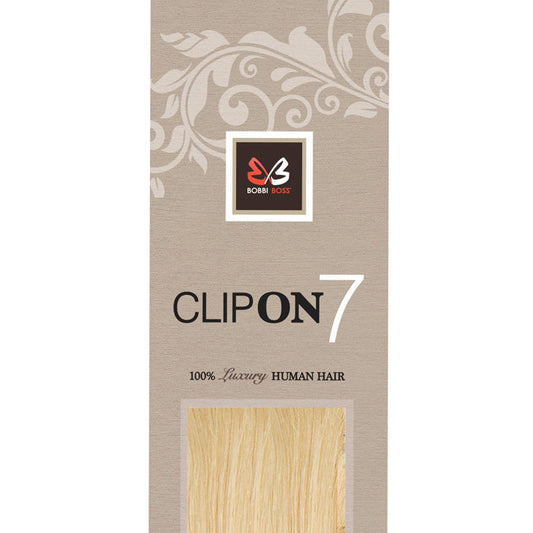 Bobbi Boss Clip On 7 100% Luxury Human Hair Extensions 7PCS 18 Inch Alexwigs