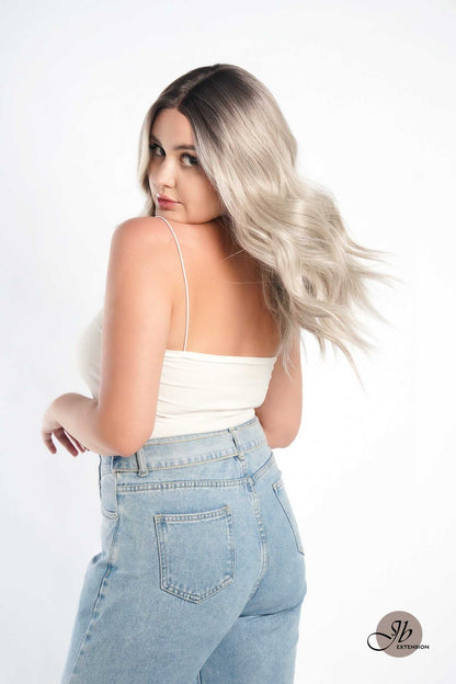 JBEXTENSION 20 Inches Silver Color Wave Pre-Cut Frontlace Glueless Wig MARINA Alexwigs