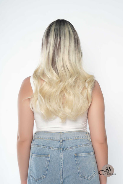 JBEXTENSION 22 Inches Curly Light Blonde Pre-Cut Frontlace Glueless Wig EMMIE S Alexwigs