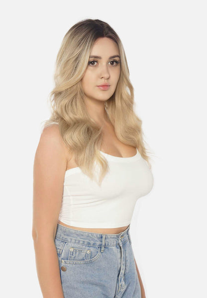 JBEXTENSION 22 Inches Body Wave Mix Blonde Pre-Cut Frontlace Glueless Wig CLAIRE M BLONDE Alexwigs