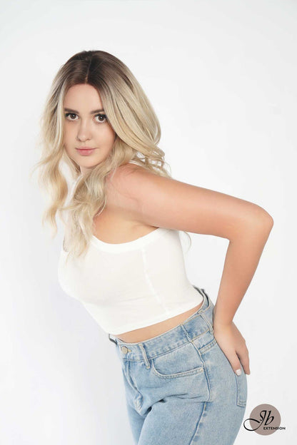 JBEXTENSION 22 Inches Body Wave Mix Blonde Pre-Cut Frontlace Glueless Wig CLAIRE M BLONDE Alexwigs