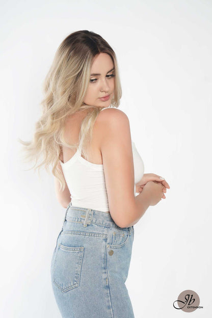 JBEXTENSION 22 Inches Body Wave Mix Blonde Pre-Cut Frontlace Glueless Wig CLAIRE M BLONDE Alexwigs