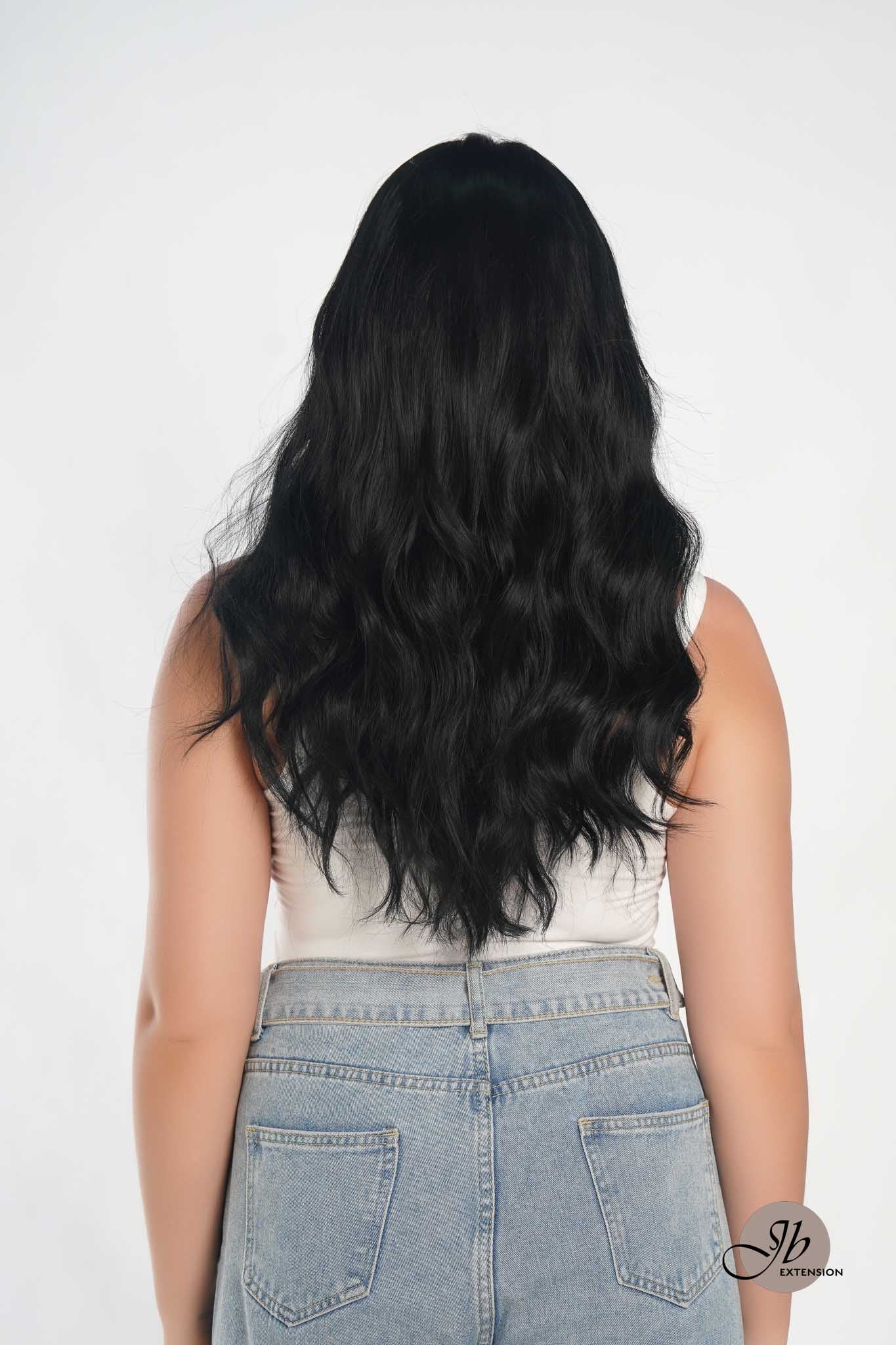 JBEXTENSION 22 Inches Body Wave Jet Black Pre-Cut Frontlace Glueless Wig CLAIRE M BLACK Alexwigs