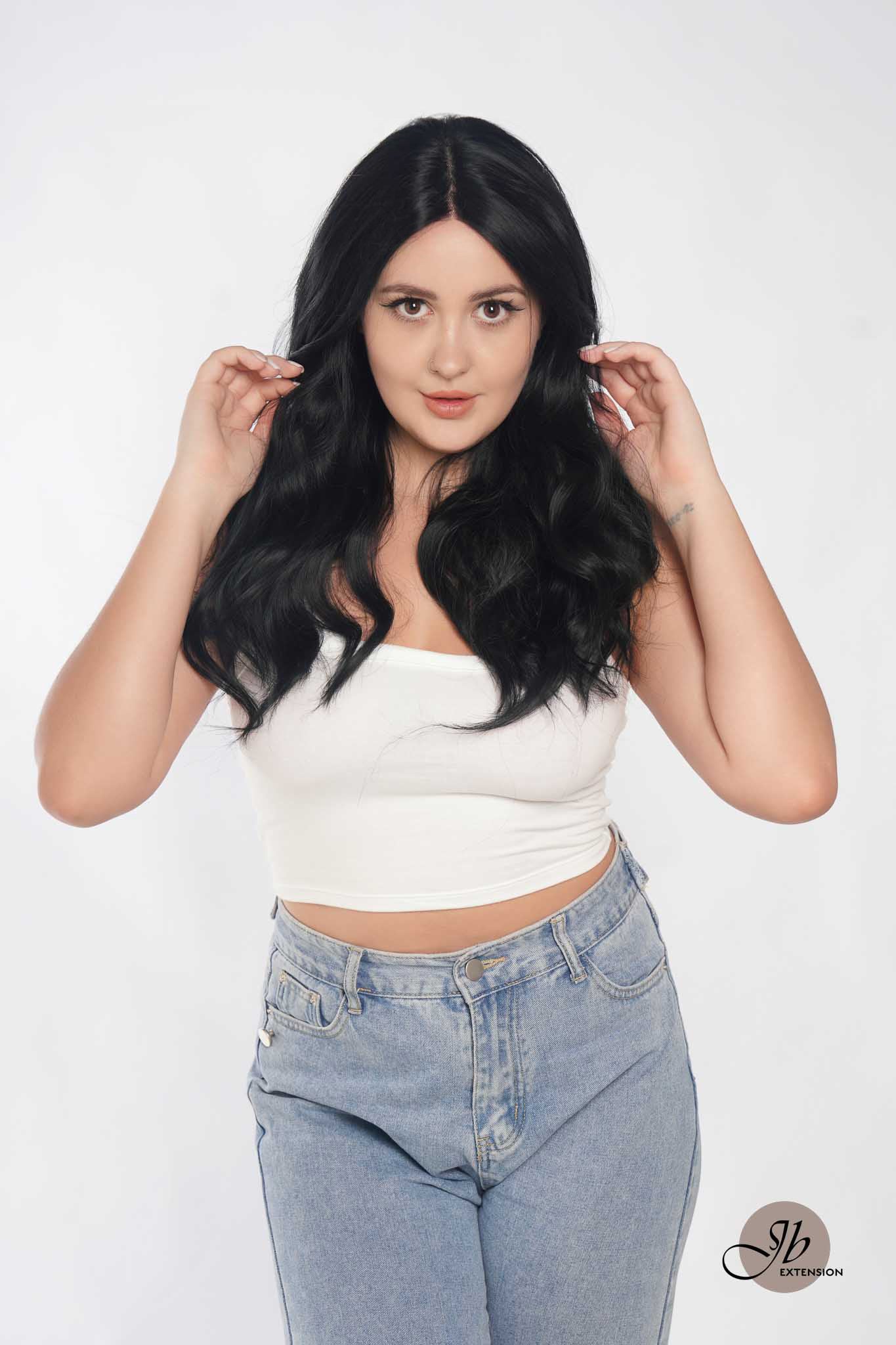 JBEXTENSION 22 Inches Body Wave Jet Black Pre-Cut Frontlace Glueless Wig CLAIRE M BLACK Alexwigs