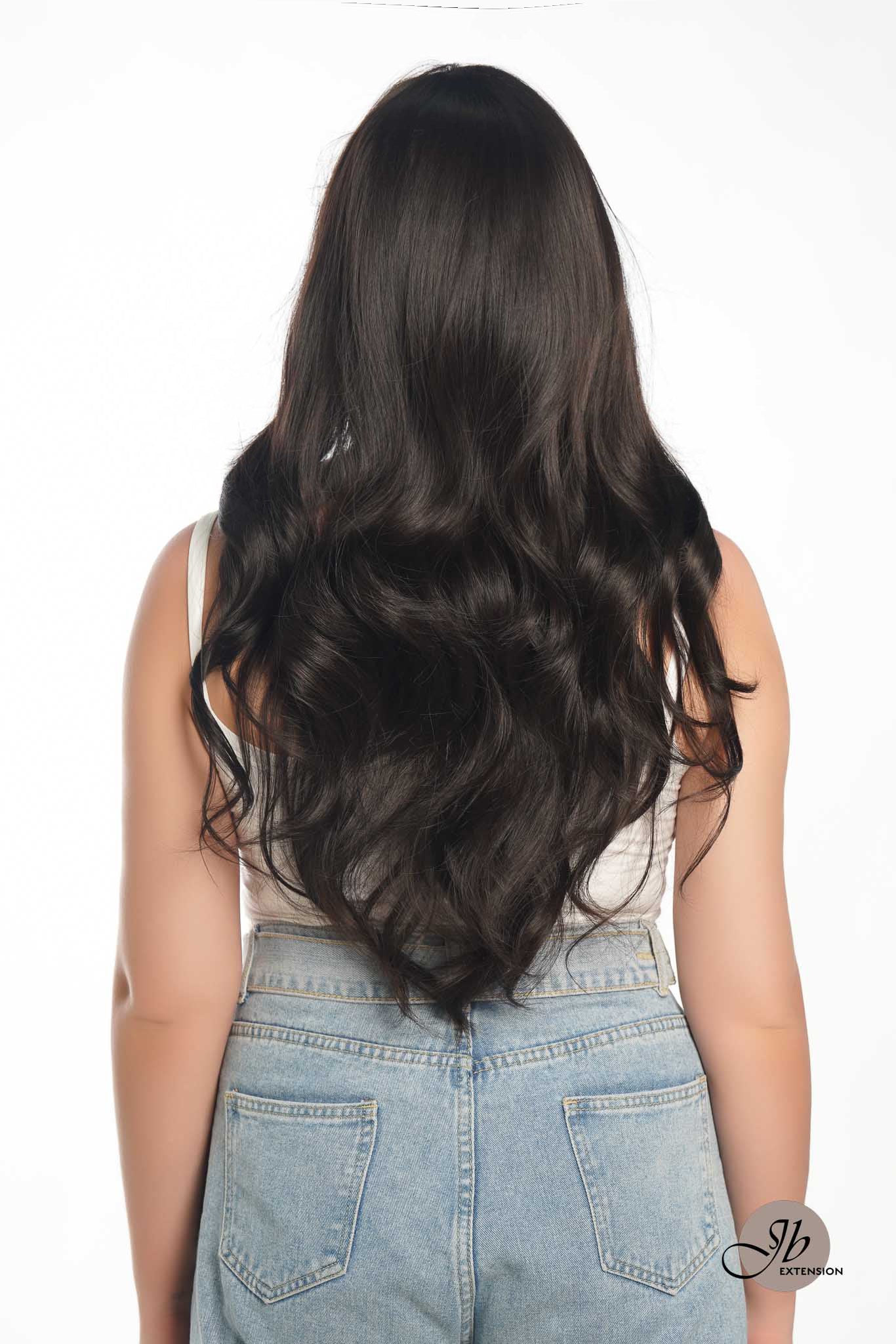 JBEXTENSION 25 Inches Soft Black Curly Wig With Full Bangs KRISTINA Alexwigs