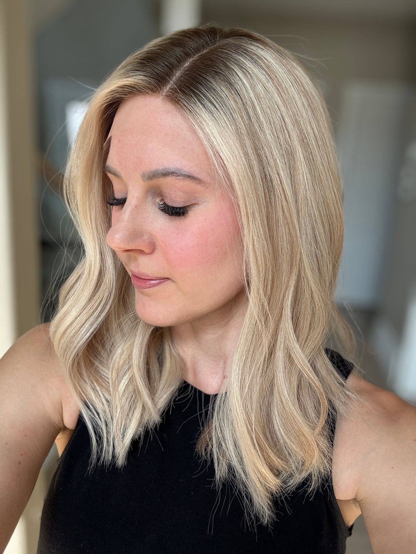 18" Katie LOB Comfort Cap Lace Top Wig (M) (FINAL SALE) Alexwigs