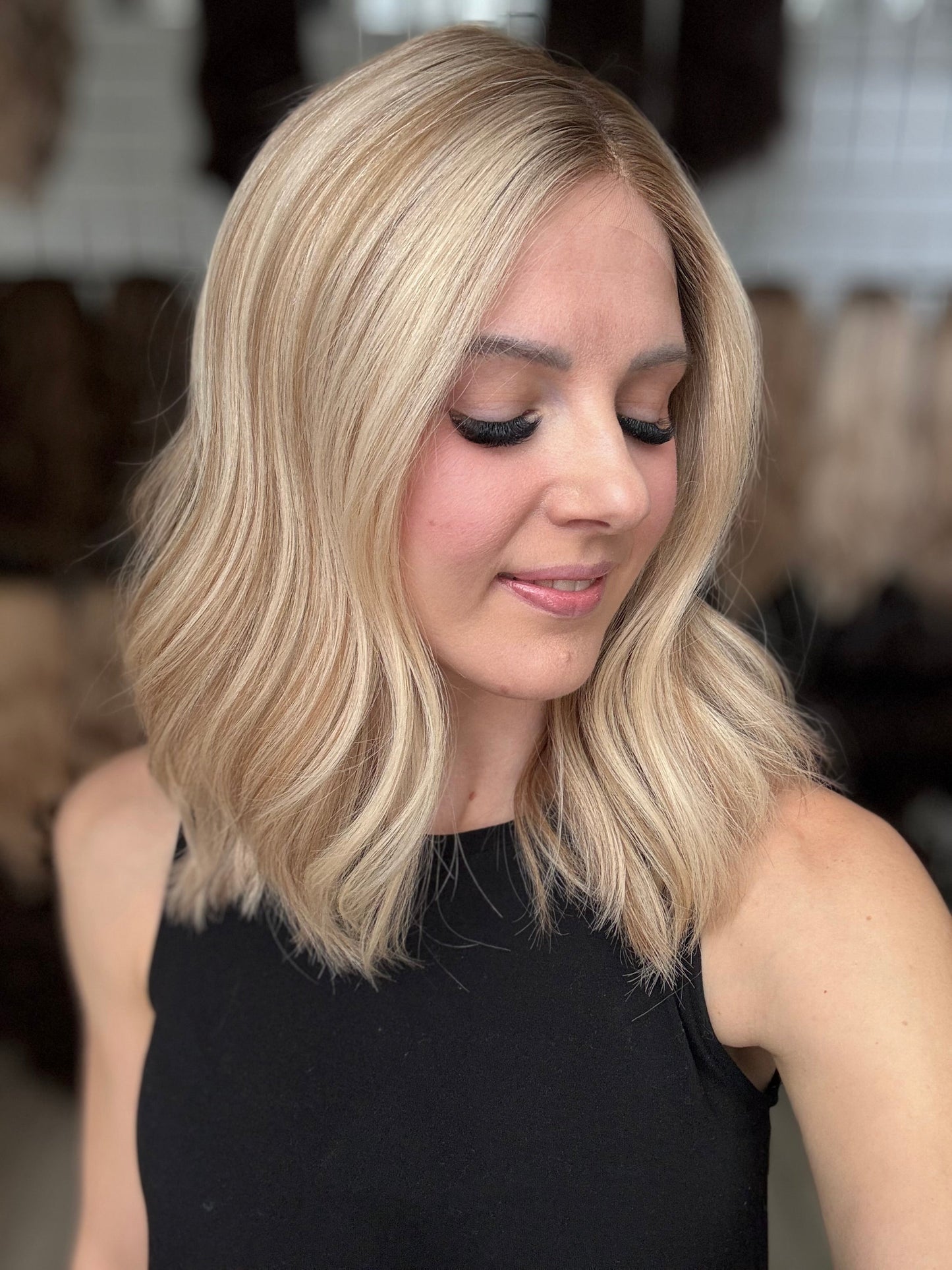 18" Katelyn LOB Comfort Cap Lace Top Wig (M) (FINAL SALE) Alexwigs