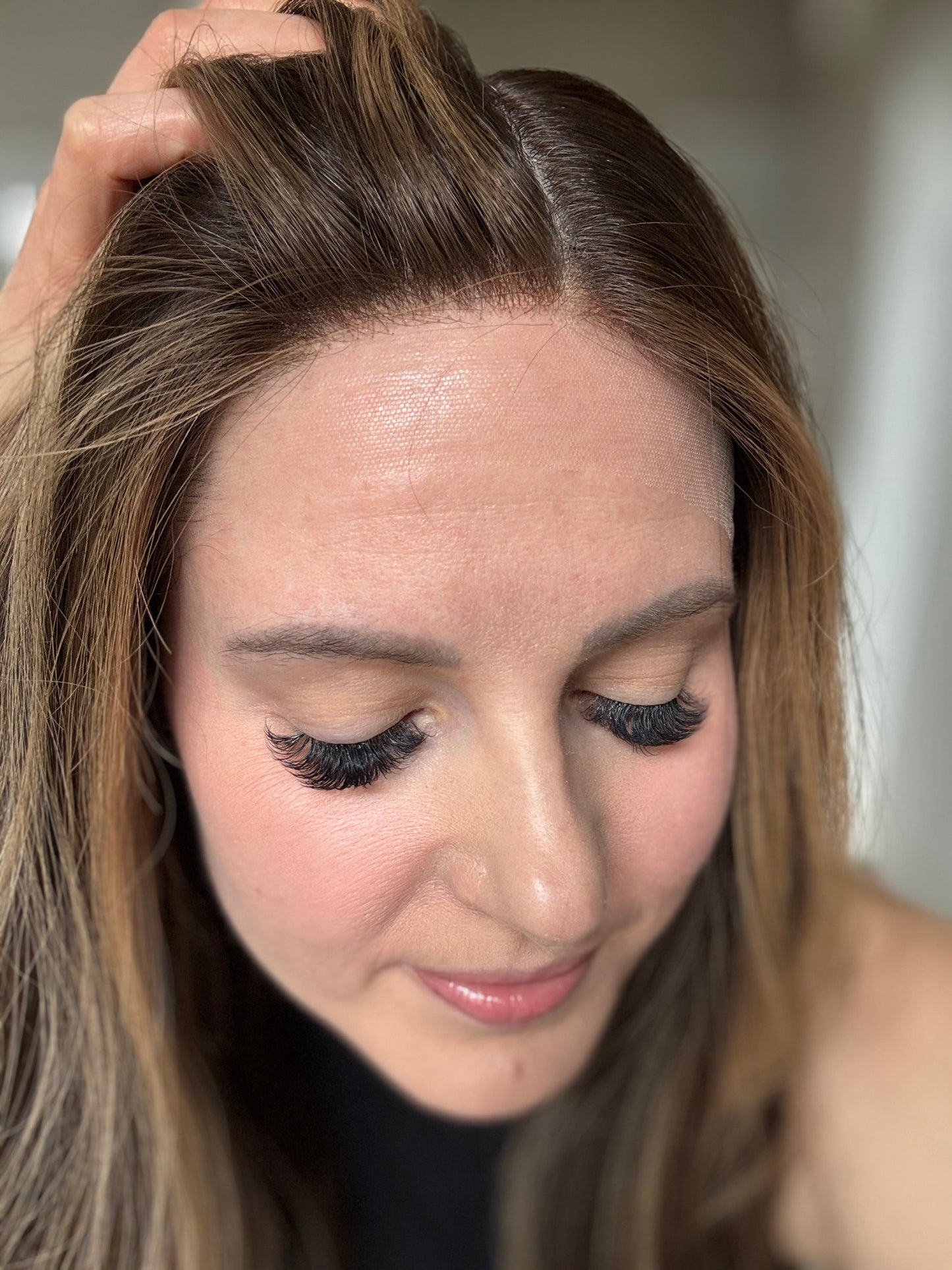 20" Gabriella LOB Comfort Cap Silk Top Wig (S) Alexwigs