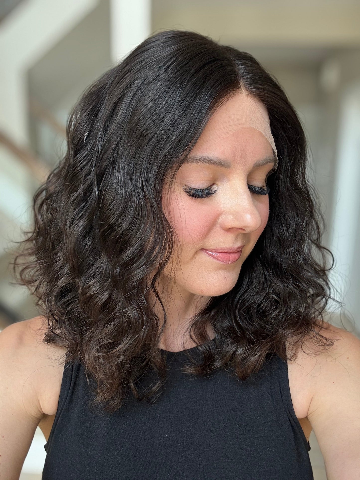 16" Mira Wavy Luxury Cap Lace Top Wig (S) Alexwigs