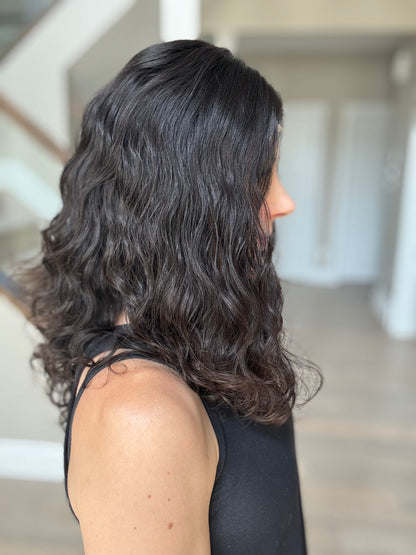 18" Zara Wavy Luxury Cap Lace Top Wig (XS) Alexwigs