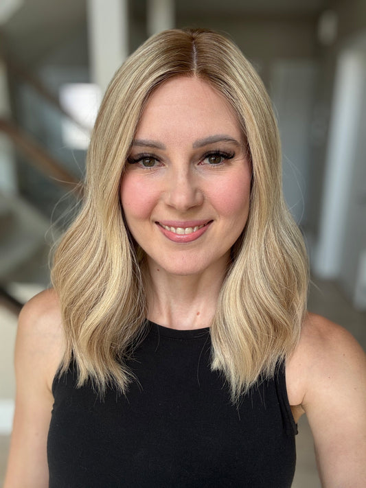 18" Cara LOB Comfort Cap Silk Top Wig (M) Alexwigs