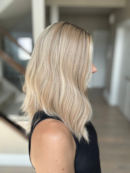 18" Katie LOB Comfort Cap Silk Top Wig (M) Alexwigs