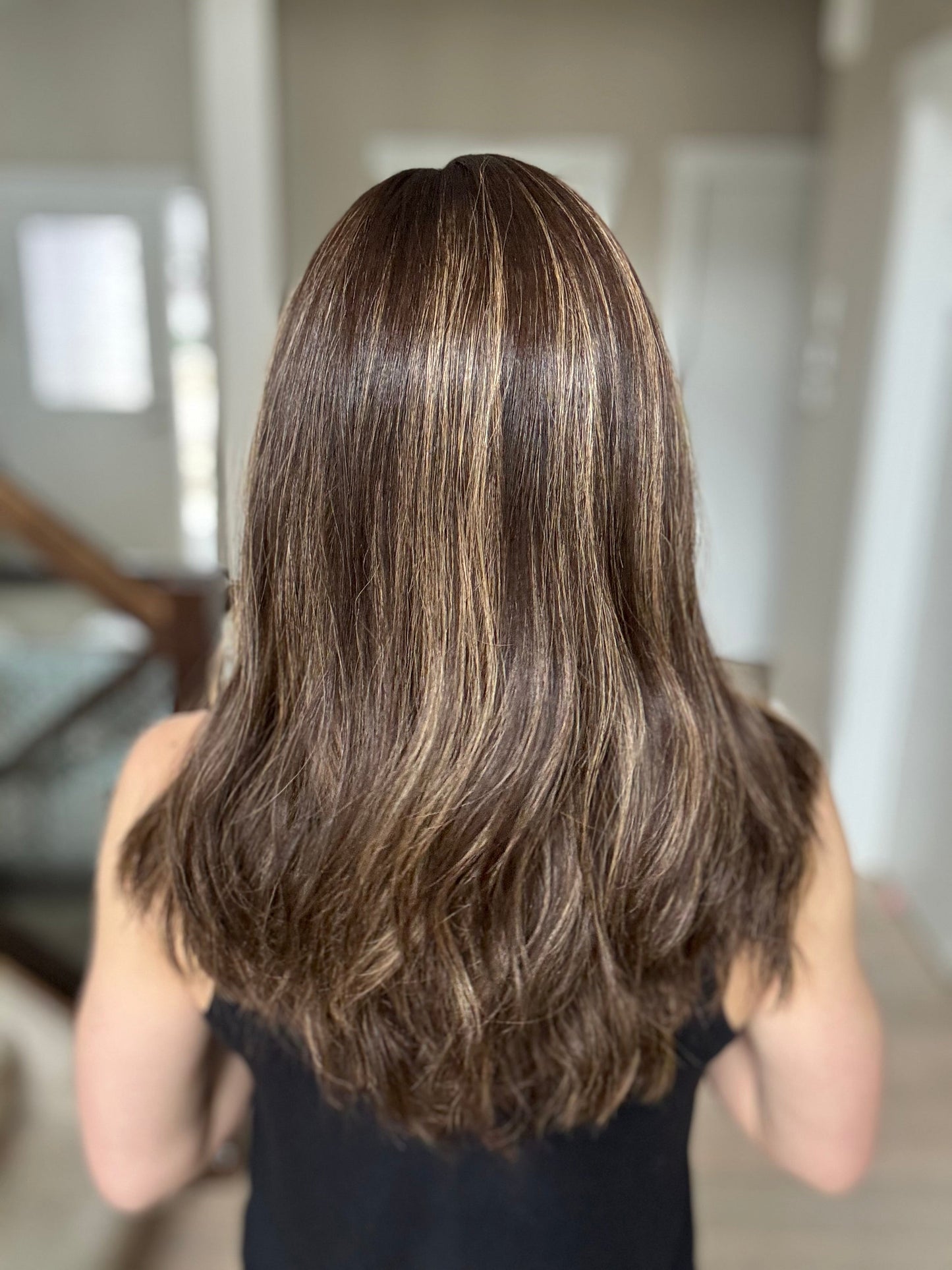 20" Gabriella LOB Comfort Cap Silk Top Wig (S) Alexwigs