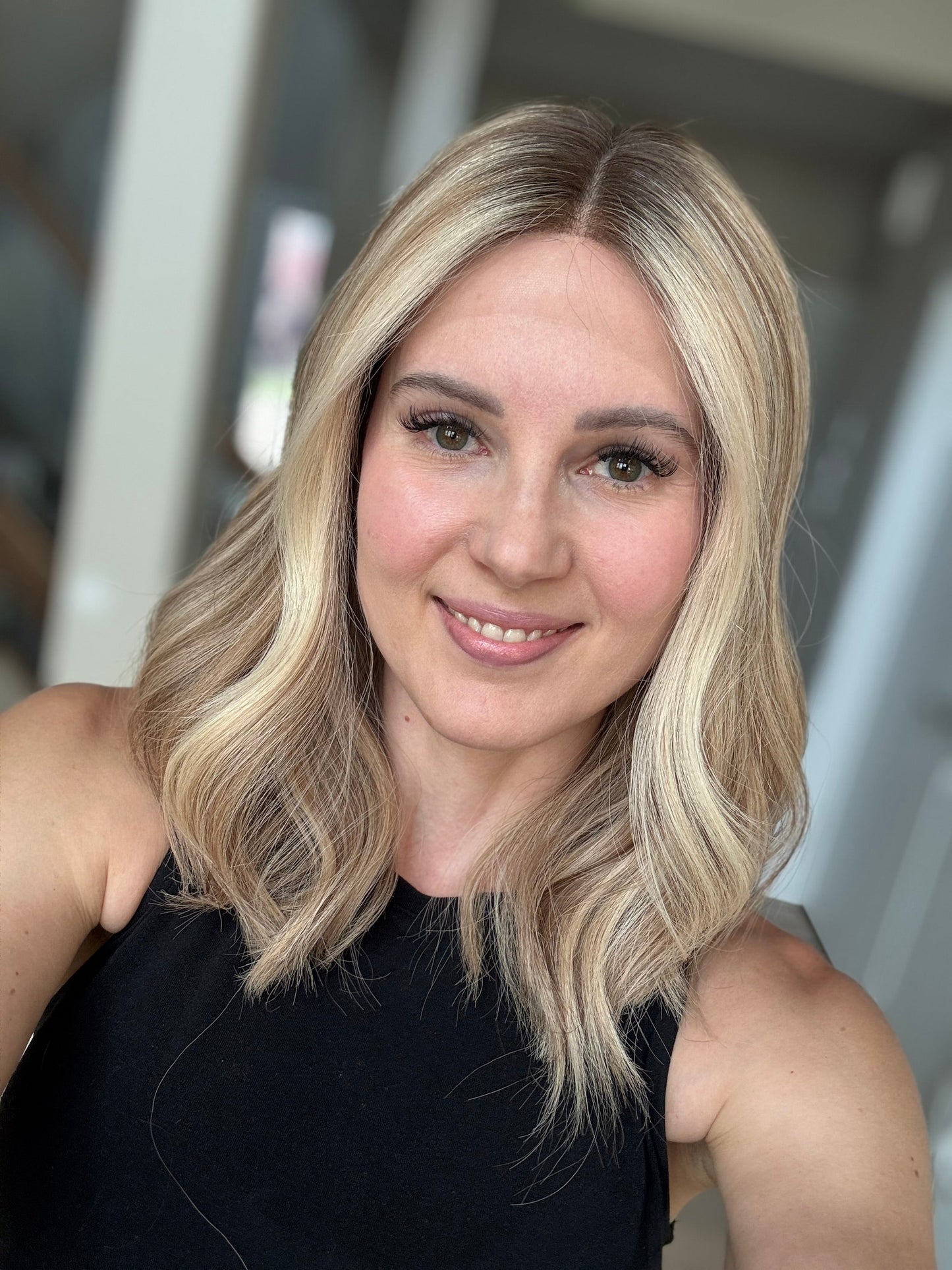 18" Olivia LOB Comfort Cap Lace Top Wig (S) (FINAL SALE) Alexwigs