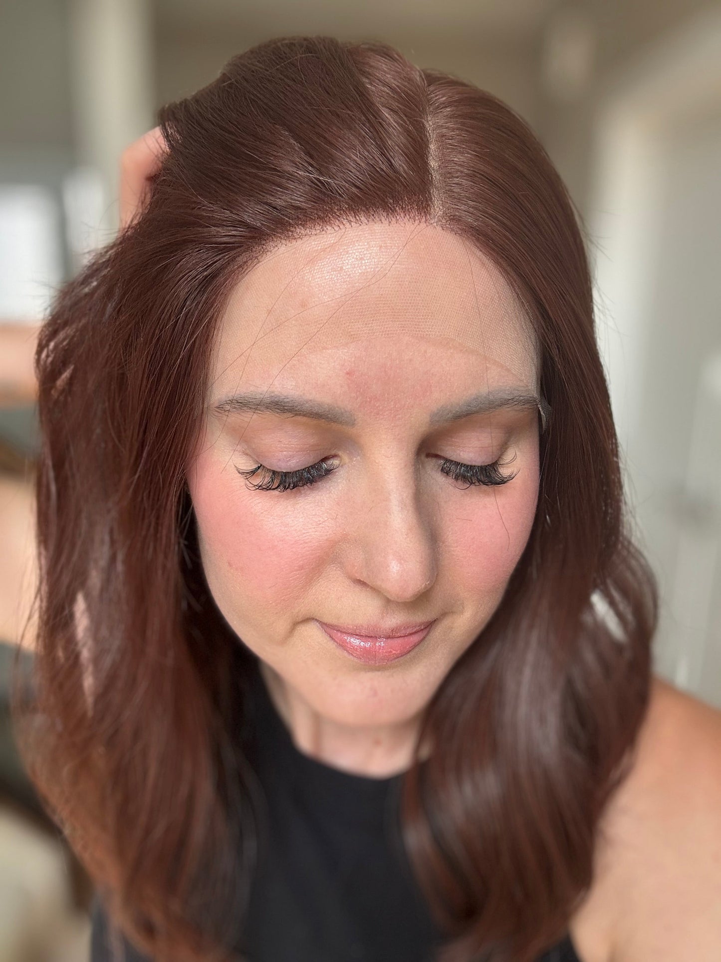 18" Scarlett LOB Comfort Cap Lace Top Wig (M) Alexwigs