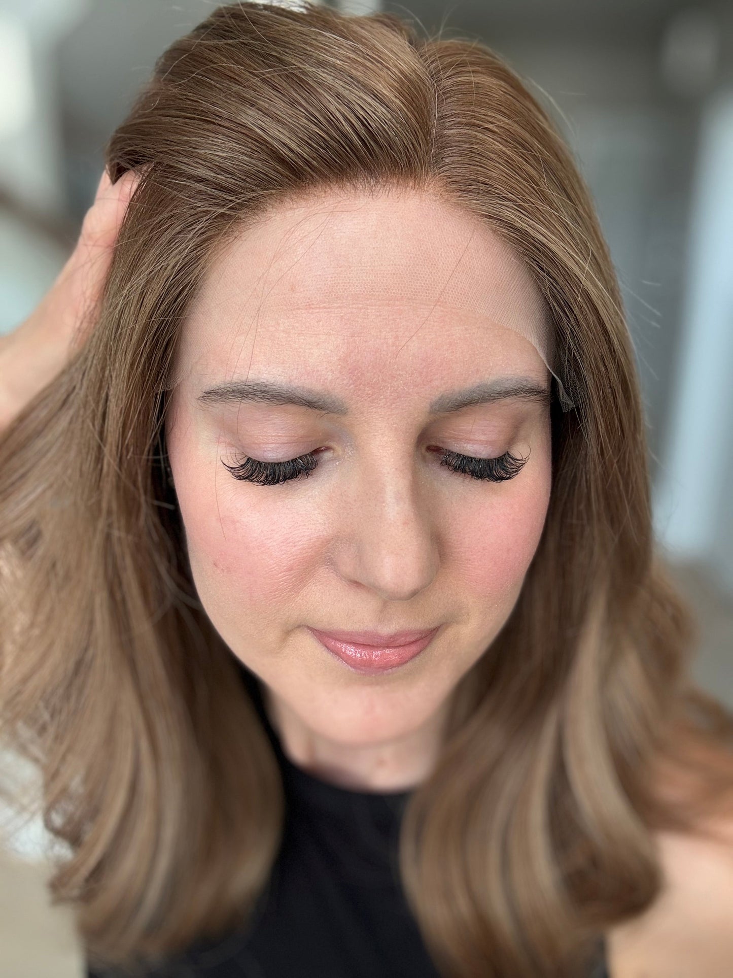 18" Justine LOB Comfort Cap Lace Top Wig (M) Alexwigs