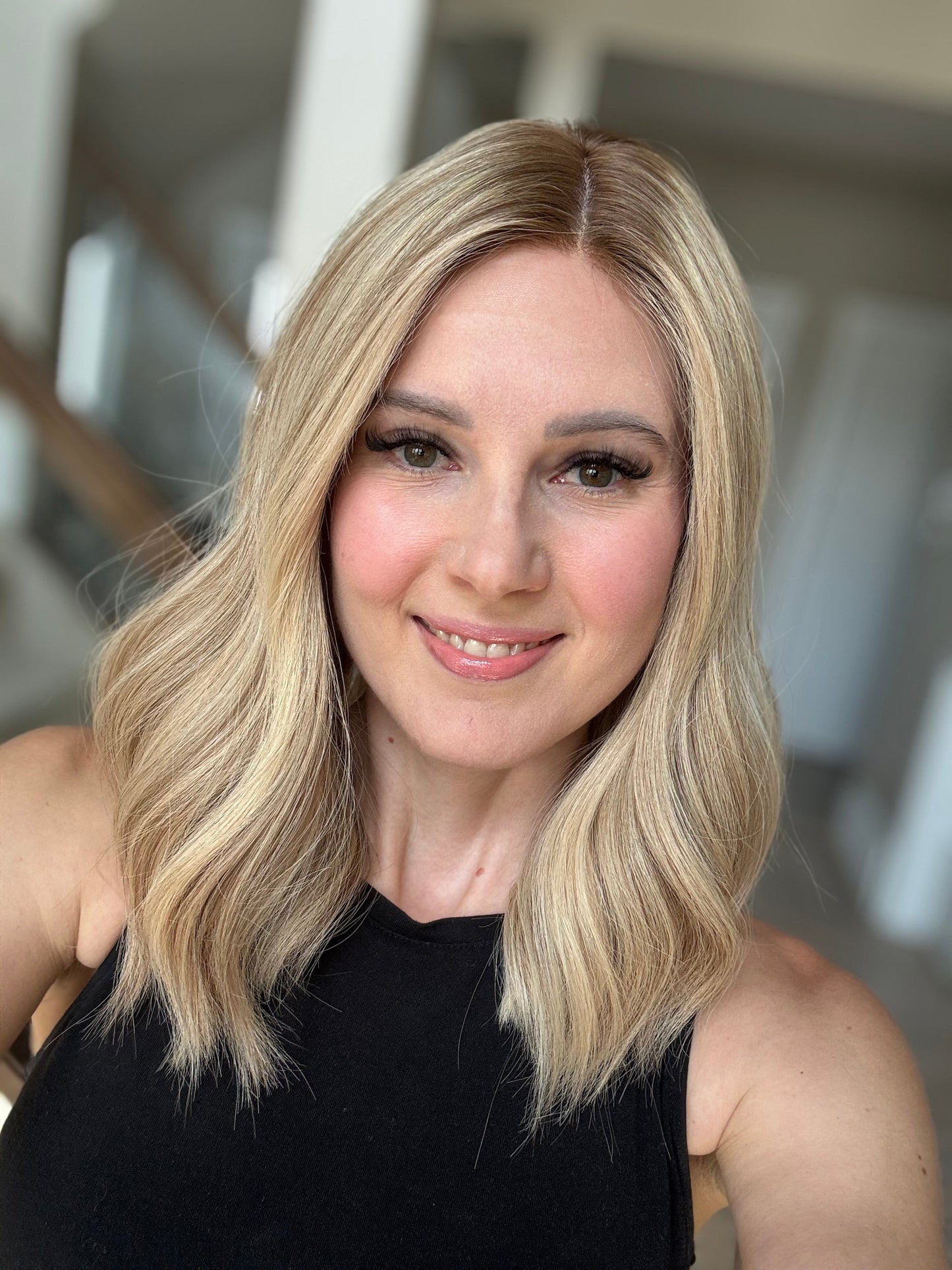 18" Cara LOB Comfort Cap Silk Top Wig (M) Alexwigs