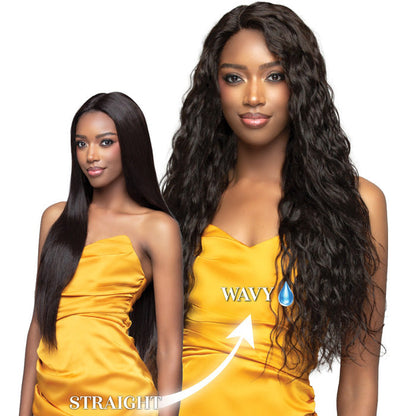 Bobbi Boss Glueless 100% Unprocessed Human Hair Hand-Tied Full Lace Wig - FLH020-WET & WAVY 28" Alexwigs