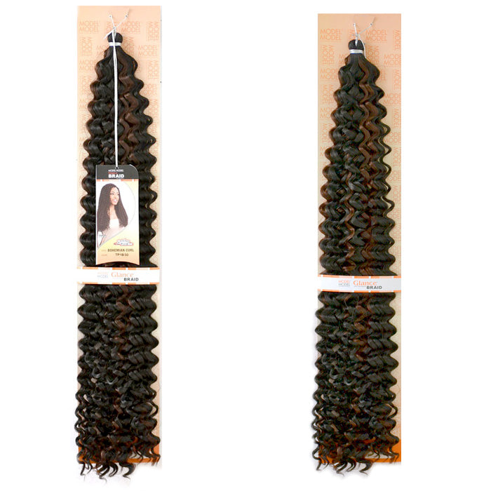 Model Model Glance Crochet Braid - BOHEMIAN CURL Alexwigs