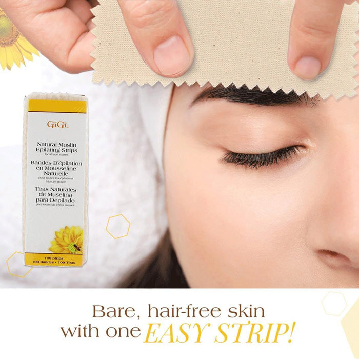 GiGi Natural Muslin Epilating & Applicators Combo Pack Alexwigs