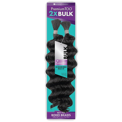 Sensationnel Premium Too 2X Bulk Human Hair Blend Braids - 2X OCEAN WAVE BULK 18" Alexwigs