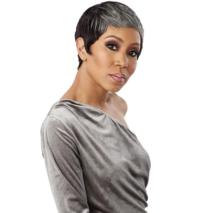 Sensationnel Empire Wig Salt & Pepper 100% Human Hair Wig - EVIE Alexwigs