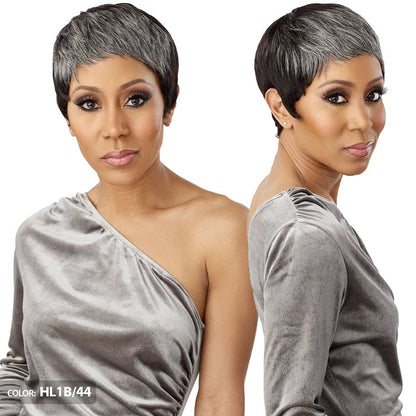 Sensationnel Empire Wig Salt & Pepper 100% Human Hair Wig - EVIE Alexwigs