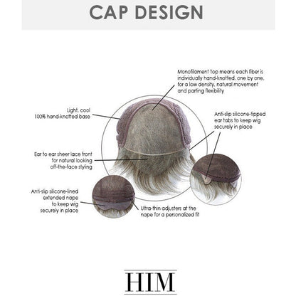 HIM Men's Collection Hand-Tied Lace Front Wig - CHISELED Alexwigs