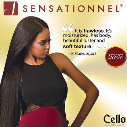 Sensationnel 100% Remy Human Hair Weave CELLO YAKI 10"-18" Alexwigs