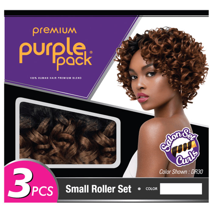Outre Premium Purple Pack 100% Human Hair Premium Blend Salon Set Curls SMALL ROLLER SET 3PCS Alexwigs