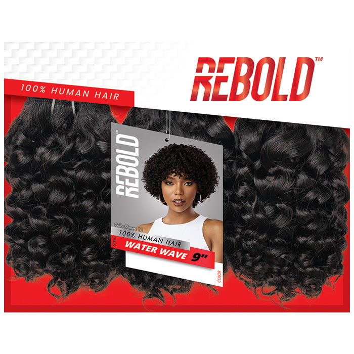Sensationnel Rebold 100% Human Hair 3 PCS Weaves - WATER WAVE 9" Alexwigs
