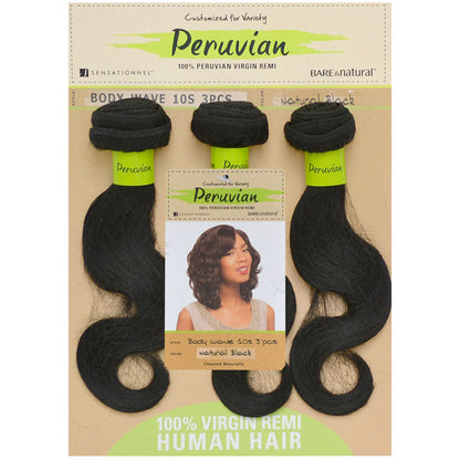 Sensationnel Bare & Natural Peruvian 100% Virgin Remi Weave BODY WAVE 10S 3PCS Alexwigs