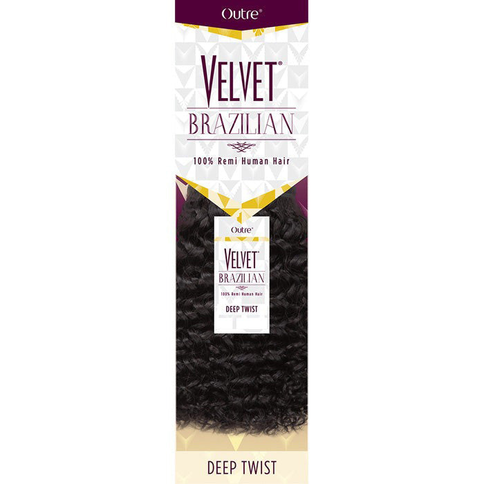 Outre Velvet Brazilian 100% Remi Human Hair Weave DEEP TWIST 10-14 Inch Alexwigs