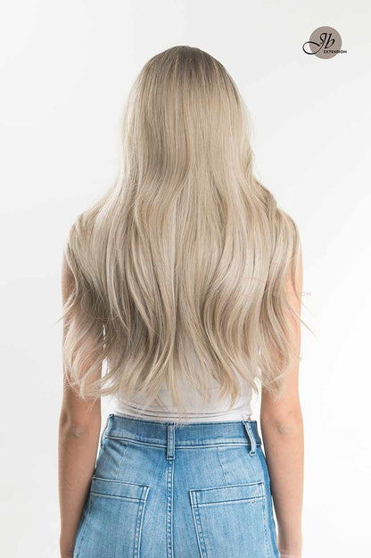 JBEXTENSION 25  Inches Curly Cold Blonde Wig With Bangs KAILEY Alexwigs