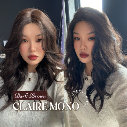 [PRE-ORDER] JBEXTENSION CLAIRE MONO DARK BROWN Partial Monofilament Wig 22 Inches Dark Brown Partial Mono Lace Glueless Wig CLAIRE MONO DARK BROWN【BENDY EAR TABS】 Alexwigs