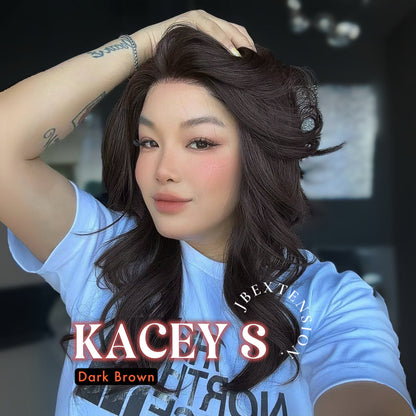[PRE-ORDER] JBEXTENSION 20 Inches Dark Brown Pre-Cut Snowflake Lace Frontlace Glueless Wig KACEY S DARK BROWN【PERMATEASE】【BENDY EAR TABS】 Alexwigs