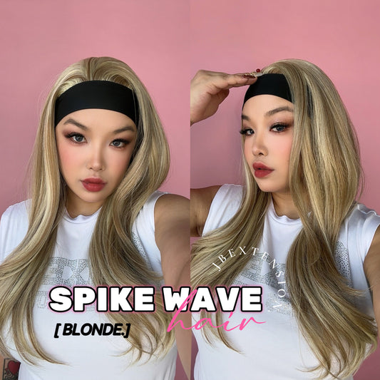 JBEXTENSION 24 Inches Long Curly Hair Blonde Headband Wig SPIKE WAVE HAIR - BLONDE Alexwigs
