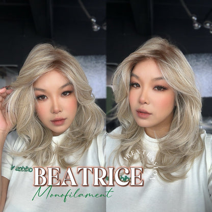 [PRE-ORDER] JBEXTENSION BEATRICE MONO Monofilament Handmade Wig 6X5 Full Monofilament Hand Tied Top Wig 17 Inches Golden Blonde Mono Lace Wig Glueless Wig BEATRICE MONO【BENDY EAR TABS】 Alexwigs