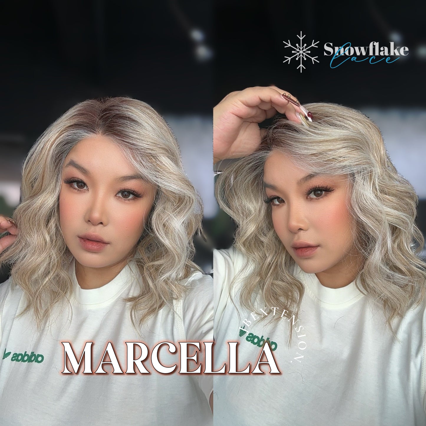 [PRE-ORDER] JBEXTENSION 15 Inches Blonde Pre-Cut Side Part Snowflake Lace Frontlace Glueless Wig MARCELA【BENDY EAR TABS】 Alexwigs