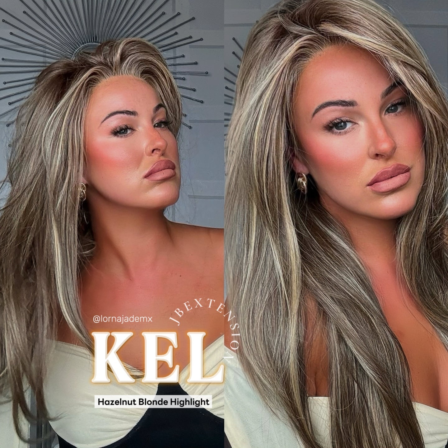 [PRE-ORDER] Get this Influencer Look with Hazelnut Blonde Highlight Pre-Cut Snowflake Lace Wig KEL HAZELNUT Alexwigs