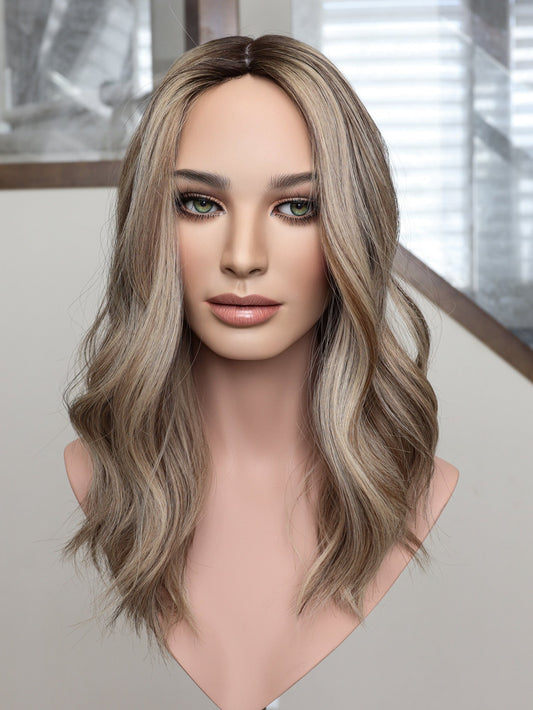 19" 9x9 Ava Silk Top Topper (FINAL SALE) Alexwigs