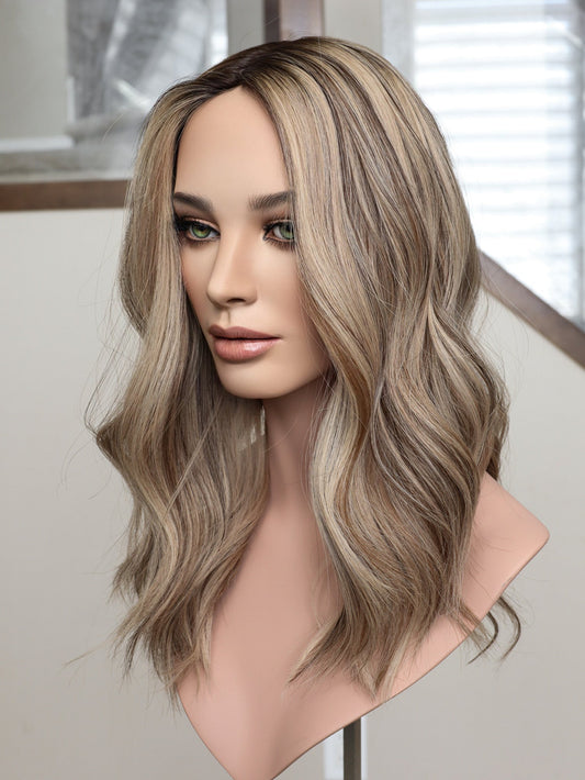 19" 9x9 Ava Silk Top Topper (FINAL SALE) Alexwigs