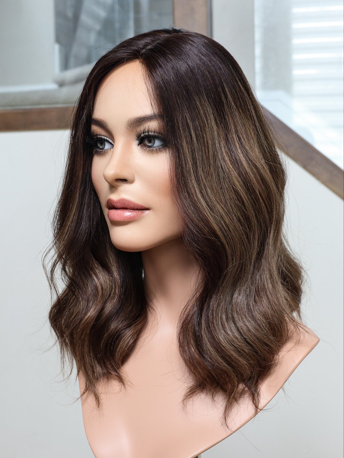 18" Fine Texture Natural Collection #379 9x9 Silk Top Topper (FINAL SALE) Alexwigs