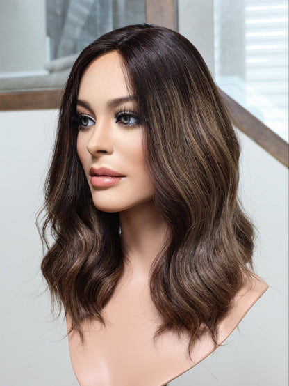 18" Fine Texture Natural Collection #379 9x9 Silk Top Topper (FINAL SALE) Alexwigs