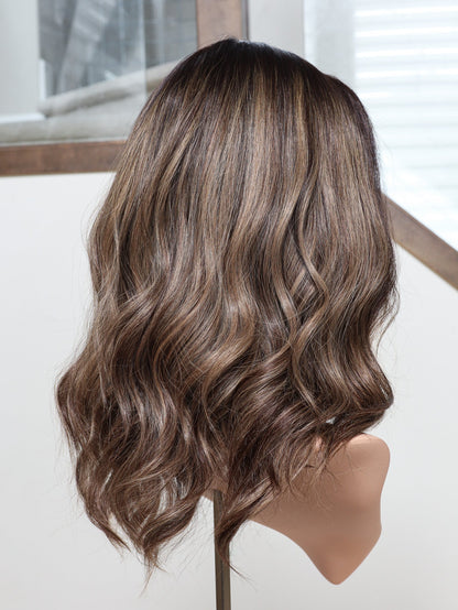 18" Fine Texture Natural Collection #379 9x9 Silk Top Topper (FINAL SALE) Alexwigs