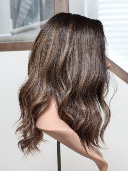 18" Fine Texture Natural Collection #379 9x9 Silk Top Topper (FINAL SALE) Alexwigs