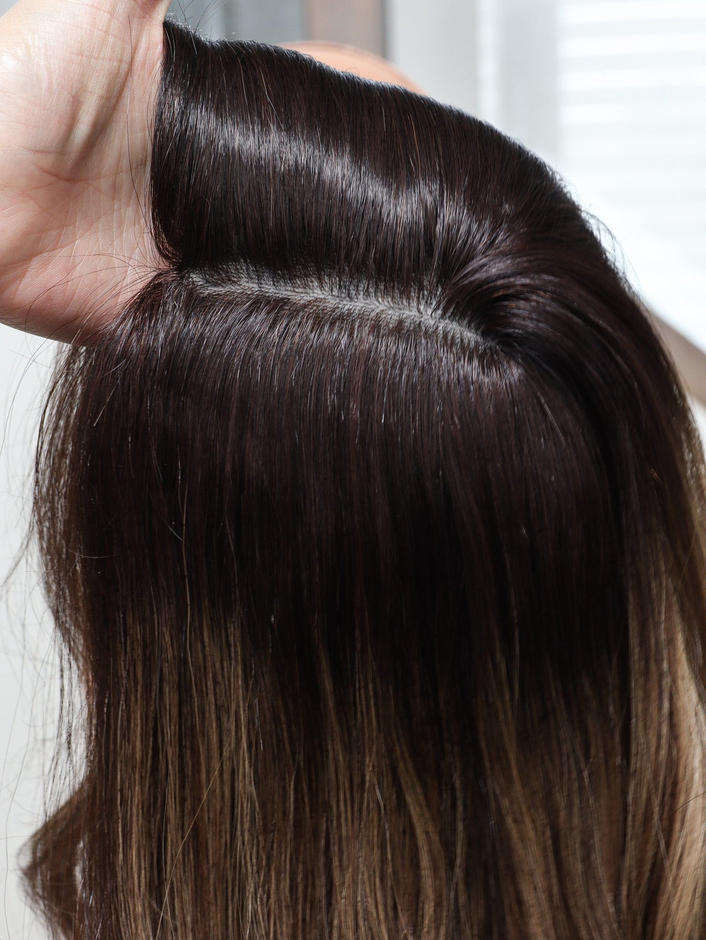 18" Fine Texture Natural Collection #379 9x9 Silk Top Topper (FINAL SALE) Alexwigs