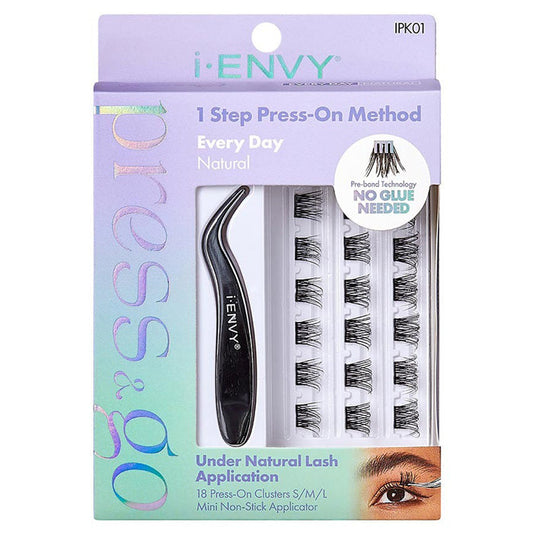 iENVY By Kiss Press & Go Pre-Glued Lash Clusters All-In-One Lash Kit - IPK01/IPK02/IPK03 Alexwigs